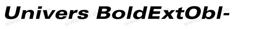 Univers BoldExtObl字体转换